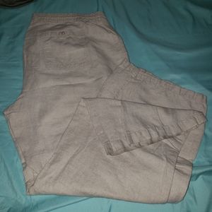 GAP linen feel pant cream color 18R size